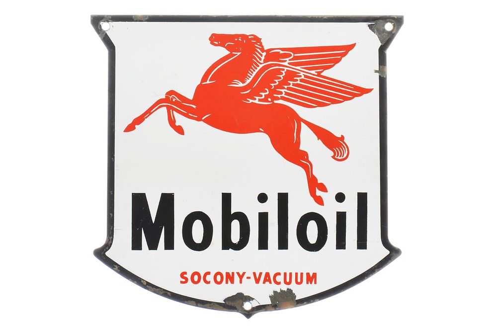 Lot 161: Mobiloil Socony-Vacuum SSP Gas Pump Plate