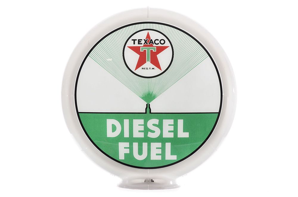 Lot 175: Texaco Diesel Fuel 16" Gas Pump Globe