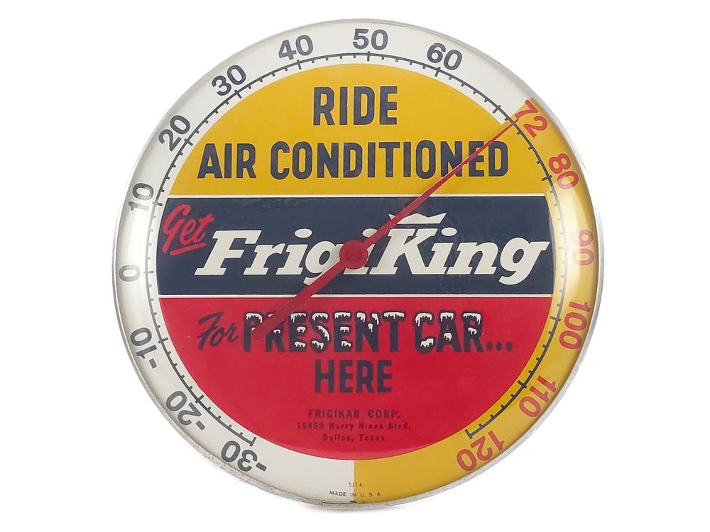Lot 185: 1950s FrigiKing Advertising Thermometer