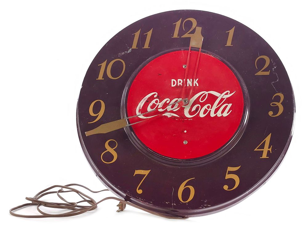 Lot 190: Drink Coca-Cola Electric Advertising Clock