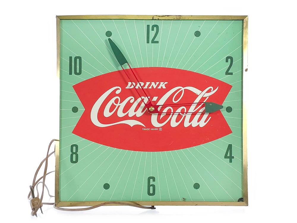 Lot 204: Drink Coca-Cola Electric Clock 15"