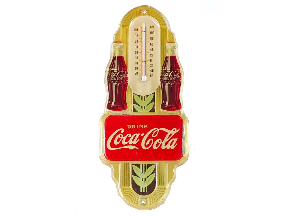 Lot 219: Drink Coca-Cola Advertising Thermometer 16"