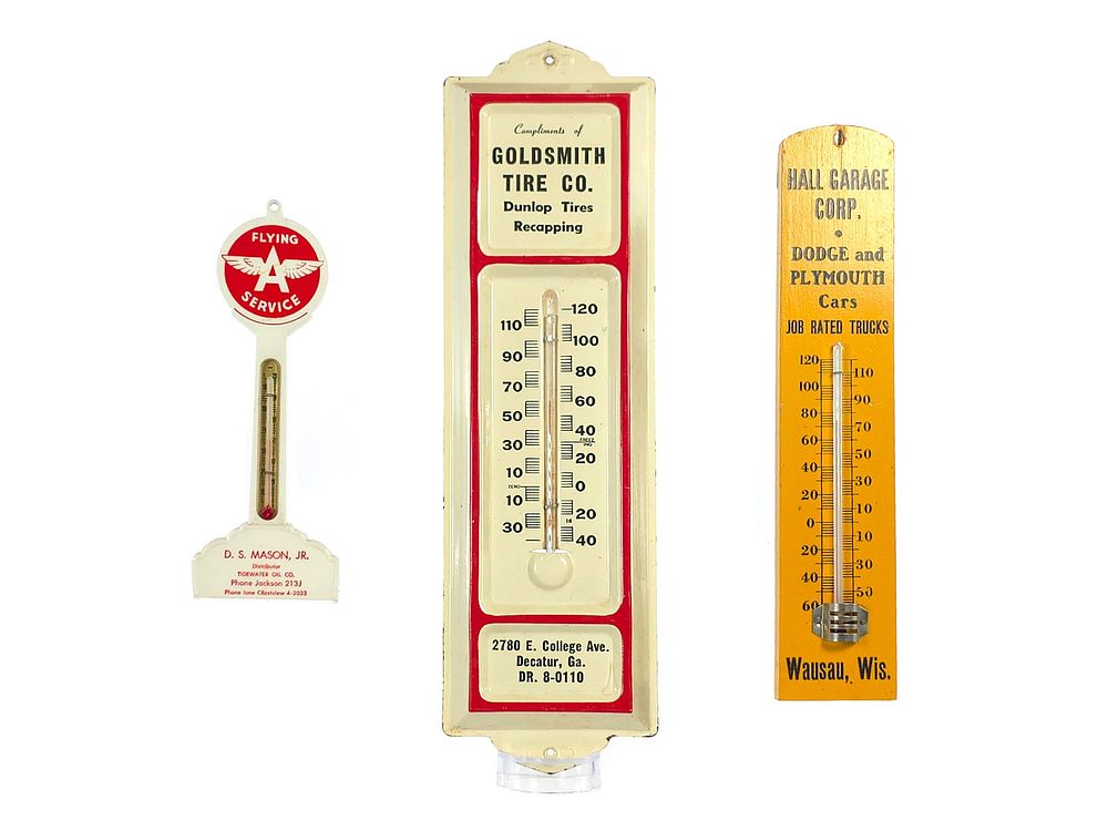 Lot 231: (3) Assorted Vintage Advertising Thermometers
