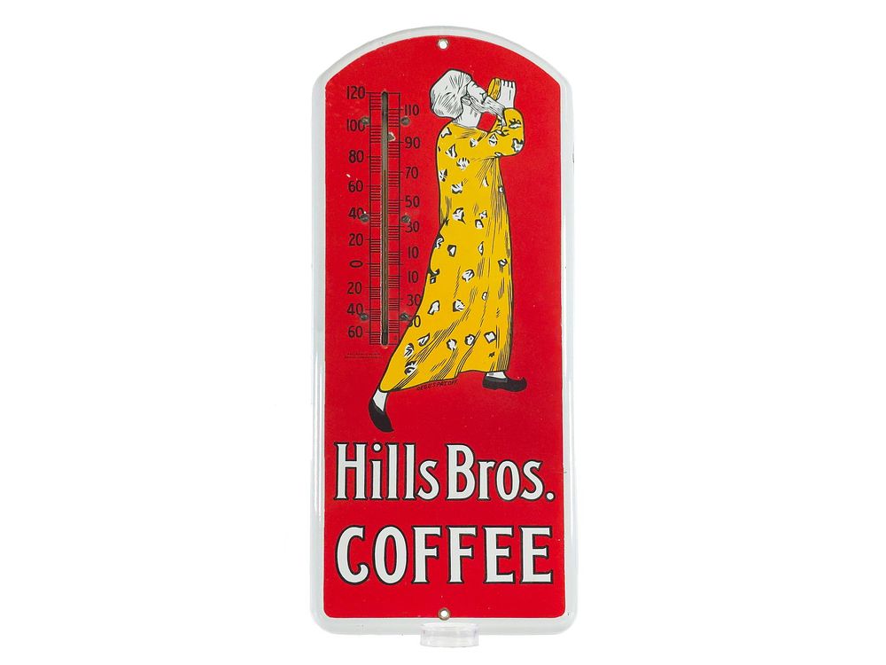 Lot 232: Hills Bros. Coffee Advertising Thermometer 20"
