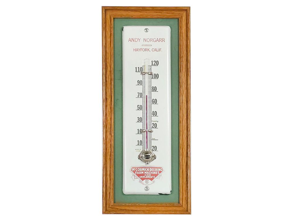 Lot 233: McCormick-Deering Farm Advertising Thermometer 12"