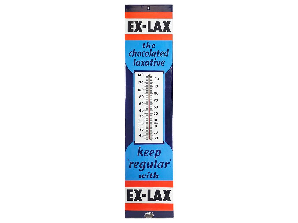 Lot 243: Ex-Lax Advertising Thermometer 36"