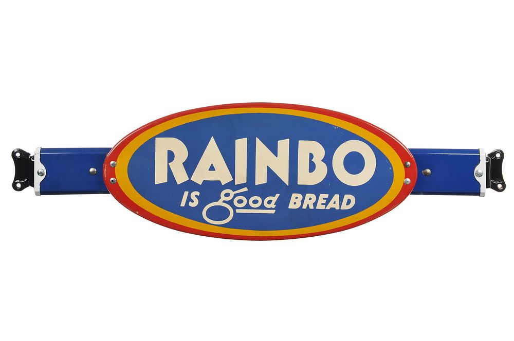 Lot 332: Rainbo is Good Bread Complete Porcelain Door Push