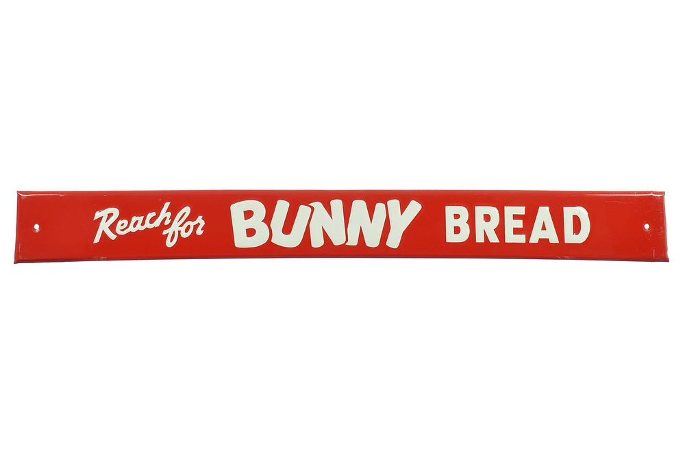 Lot 334: Reach for Bunny Bread Single-Sided Porcelain Door Push
