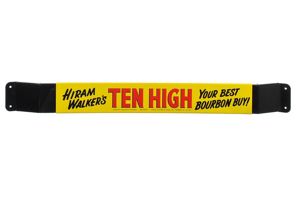 Lot 338: Hiram Walker's Ten High SSP Door Push