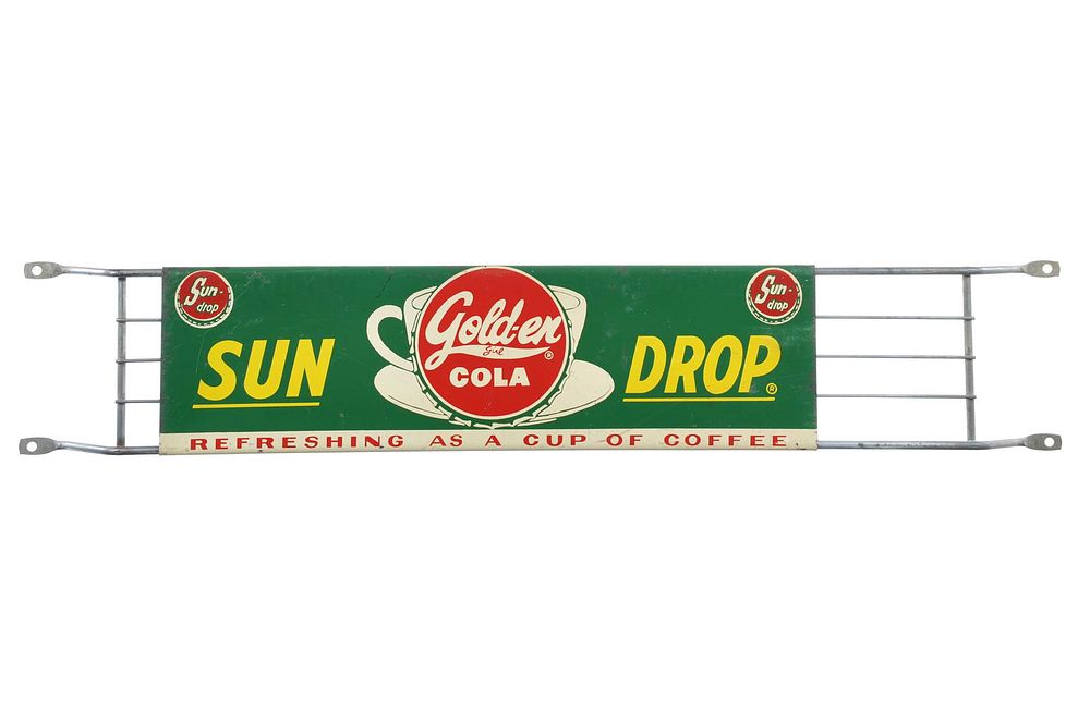 Lot 344: Sun Drop Golden Girl Cola Porcelain Advertising Door Push