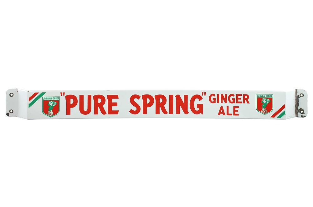 Lot 352: Jamaica Ginger "Pure Spring" Ginger Ale SSP Door Push