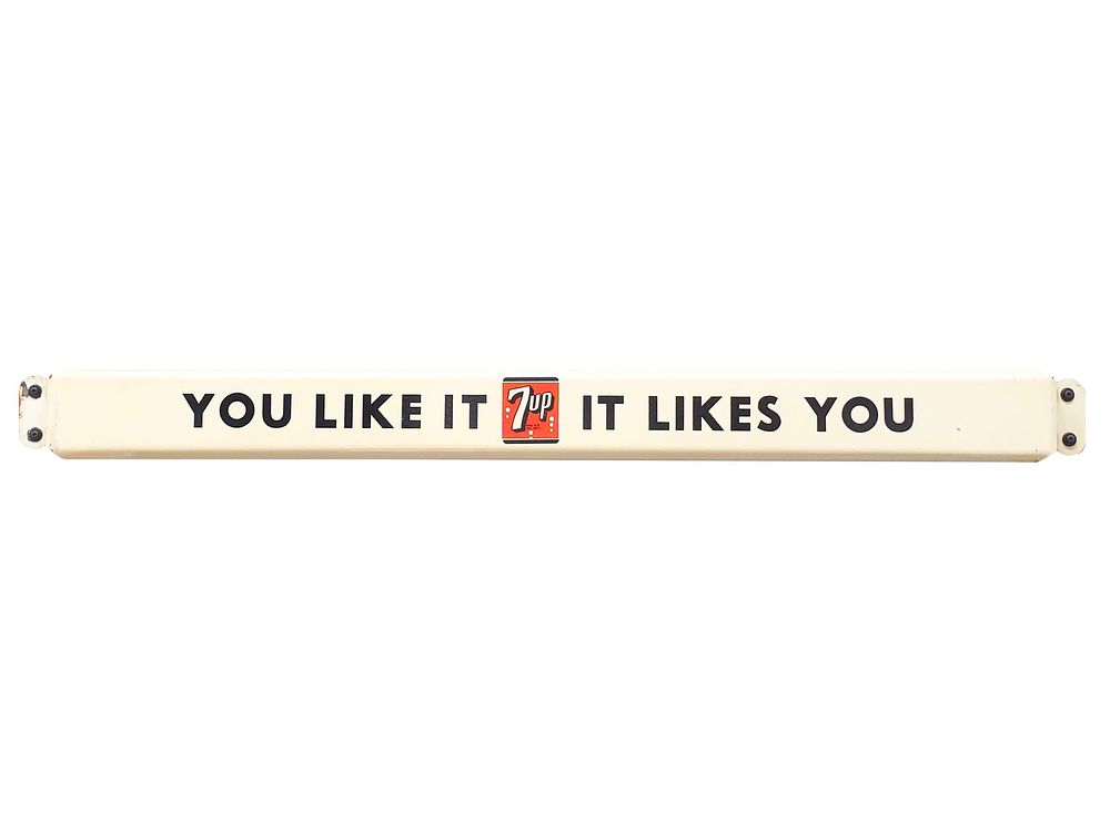 Lot 369: 7-Up You Like It I Like You Porcelain Door Push