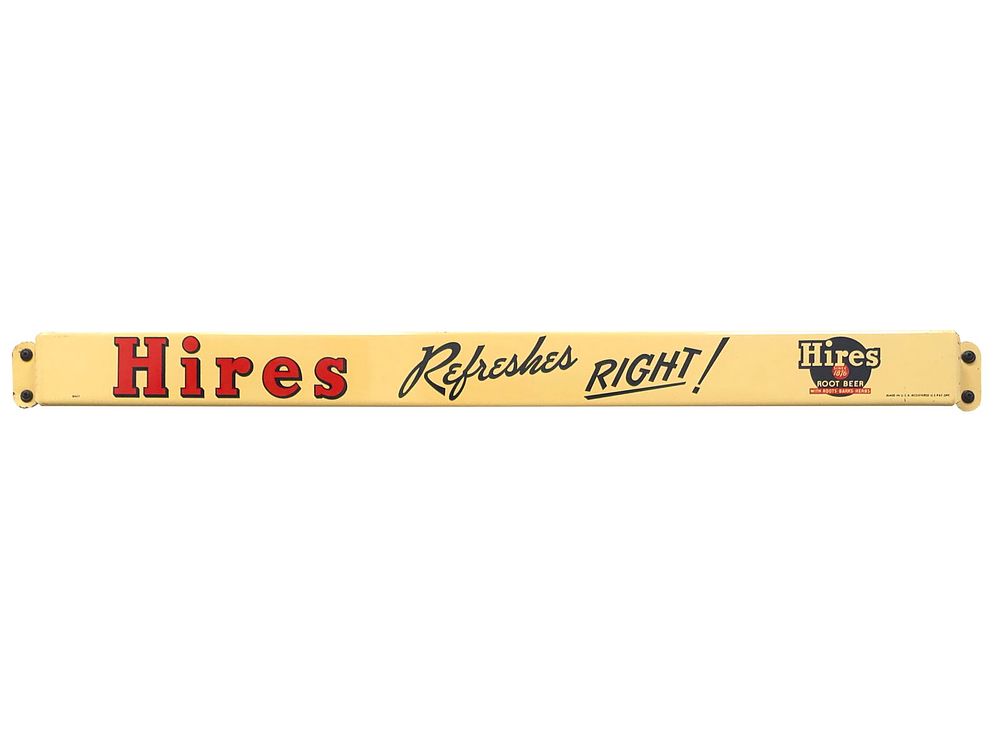 Lot 373: Hires Refreshes Right Root Beer Porcelain Door Push
