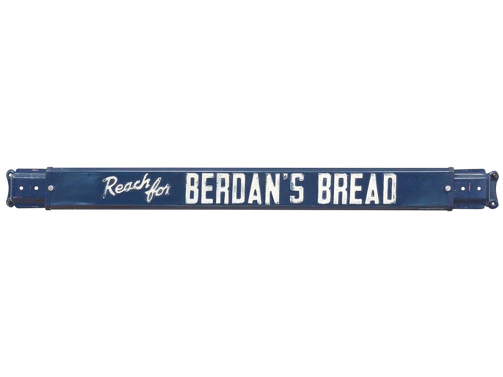 Lot 376: Reach for Berdan's Bread Porcelain Door Push