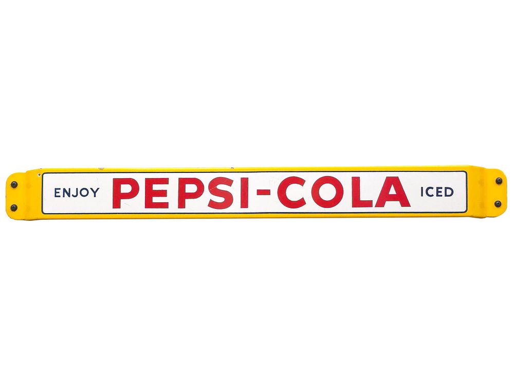 Lot 377: Pepsi-Cola Porcelain Door Push