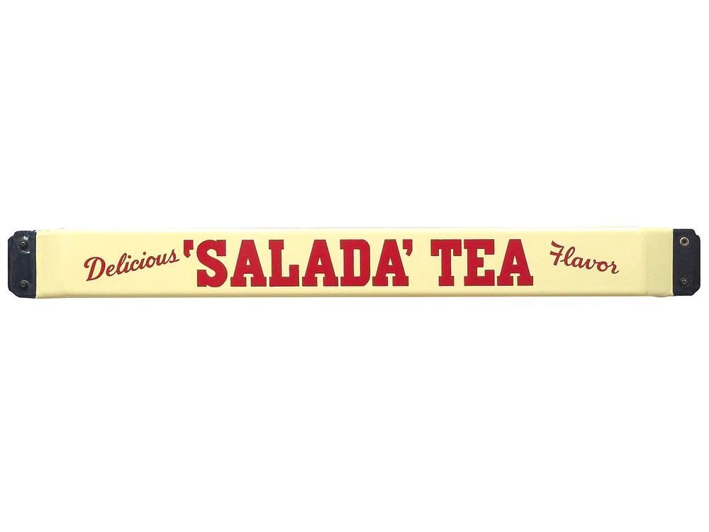 Lot 383: Delicious Salada Tea Porcelain Door Push