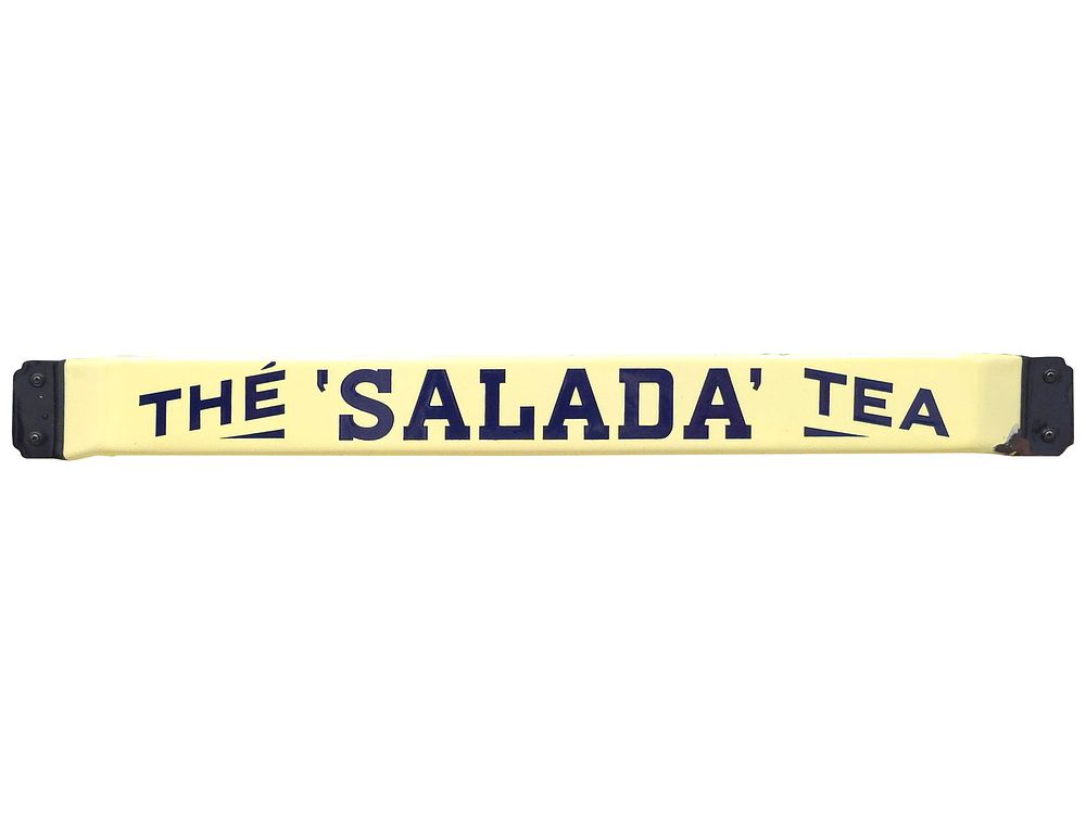 Lot 384: The Salada Tea Porcelain Door Push