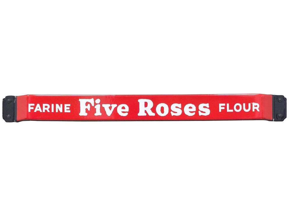 Lot 385: Farine Five Roses Flour Porcelain Door Push