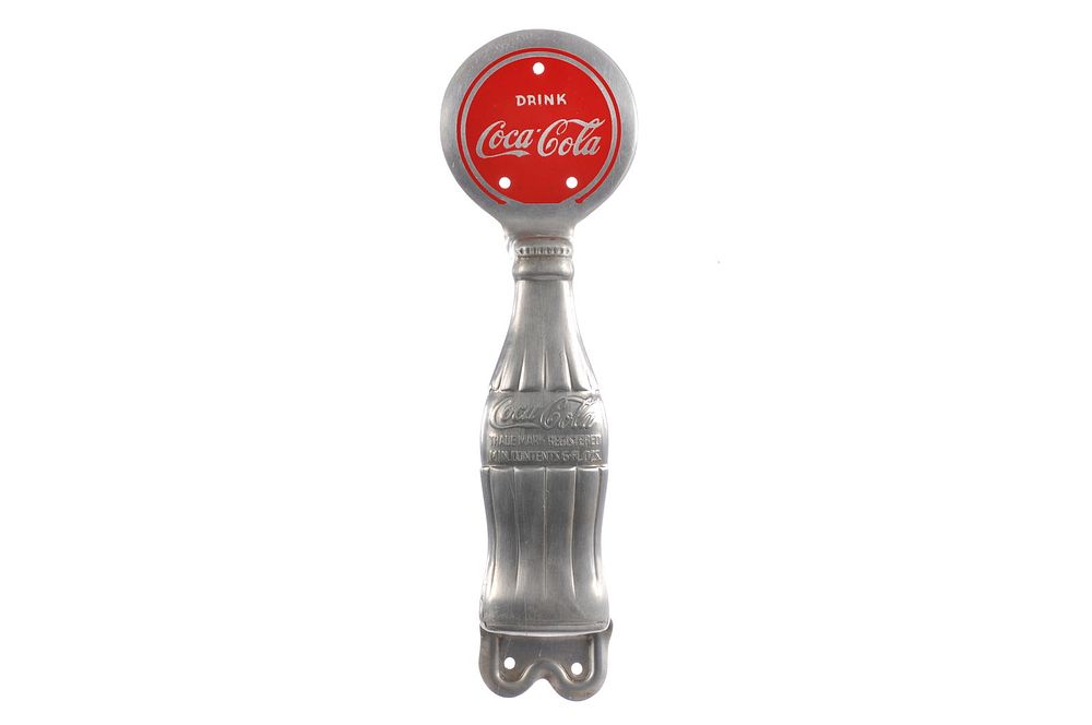 Lot 394: Drink Coca-Cola Bottle Aluminum Figural Door Pull