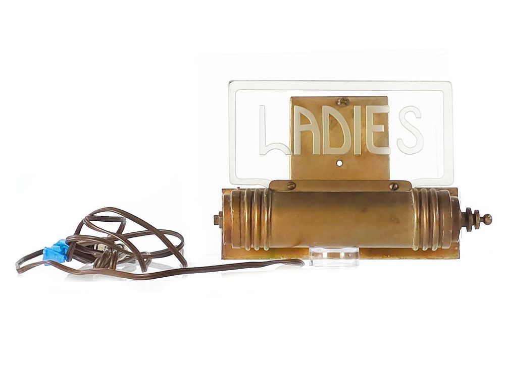 Lot 408: Art Deco Ladies Room Electric Sign