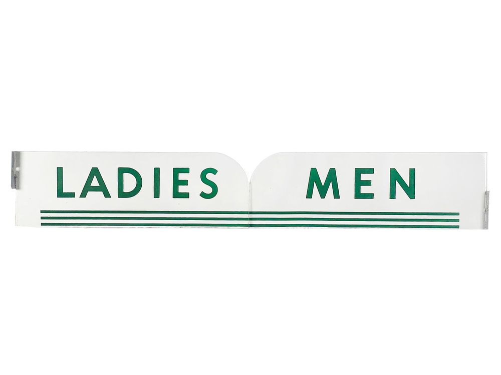 Lot 413: Texaco Ladies & Mens Double-Sided Restroom Signs