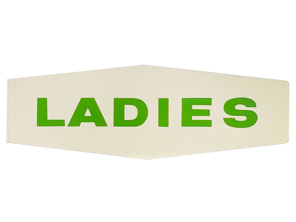 Lot 423: Texaco Ladies Room Double-Sided Steel Sign