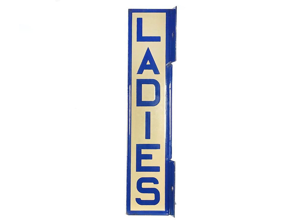 Lot 428: Ladies Room Porcelain Sign