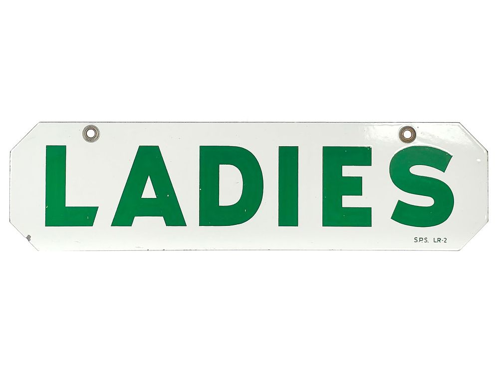 Lot 430: Sinclair Ladies Restroom Steel Sign