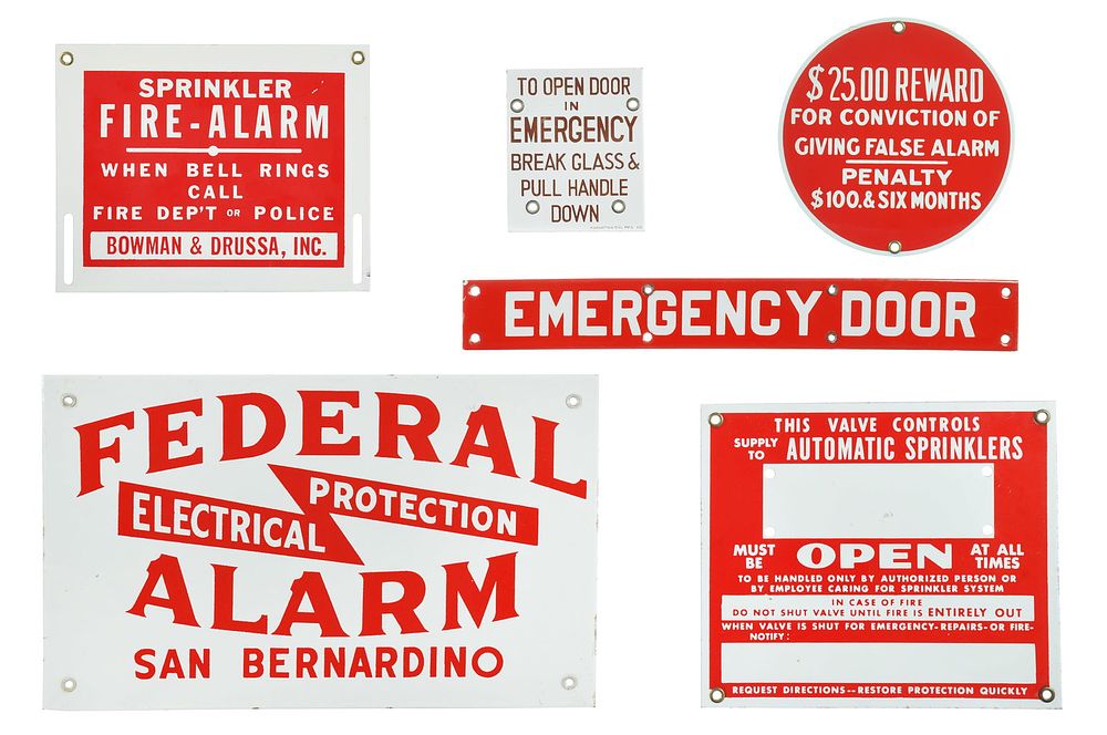 Lot 441: (6) Alarm & Emergency SSP Signs