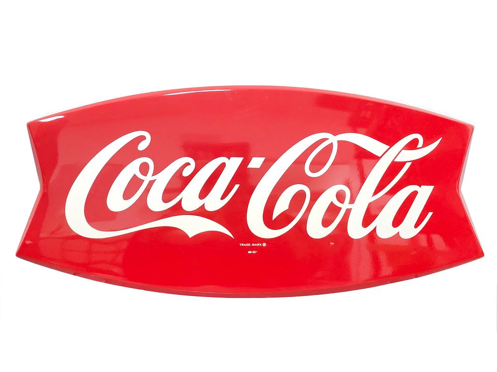 Lot 444: Coca-Cola Steel Advertising Sign AM43