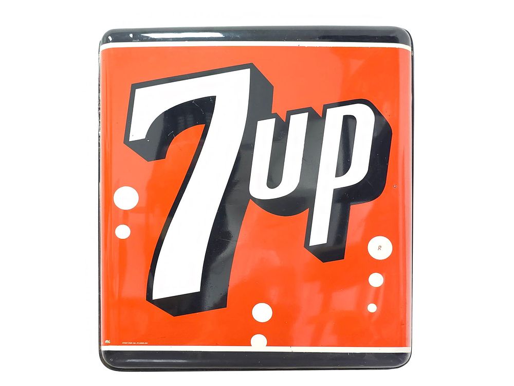 Lot 446: 7-Up Steel Wall Sign Stout Sign Co
