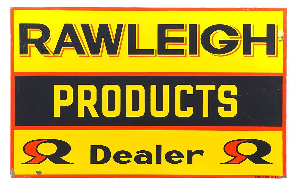 Lot 456: W.T. Rawleigh Products Dealer Flange Sign