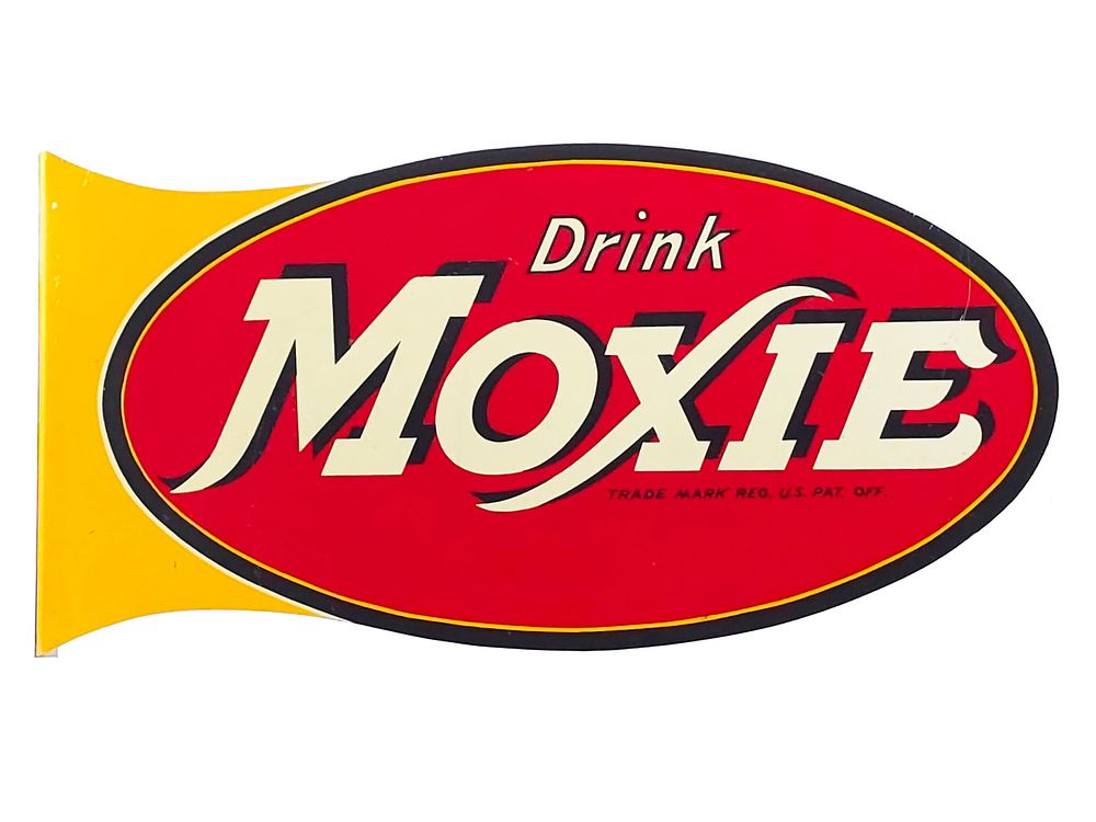 Lot 457: Drink Moxie Double-Sided Flange Sign