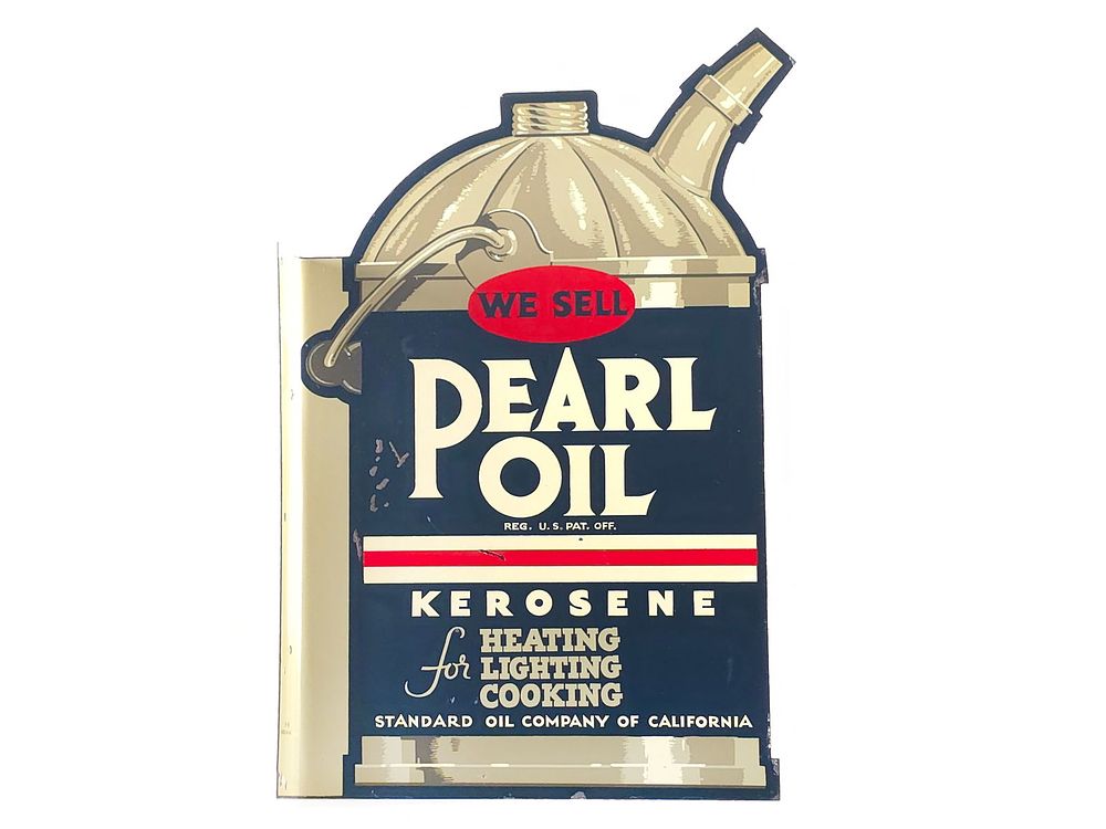 Lot 460: Pearl Oil Standard Oil Flange Sign