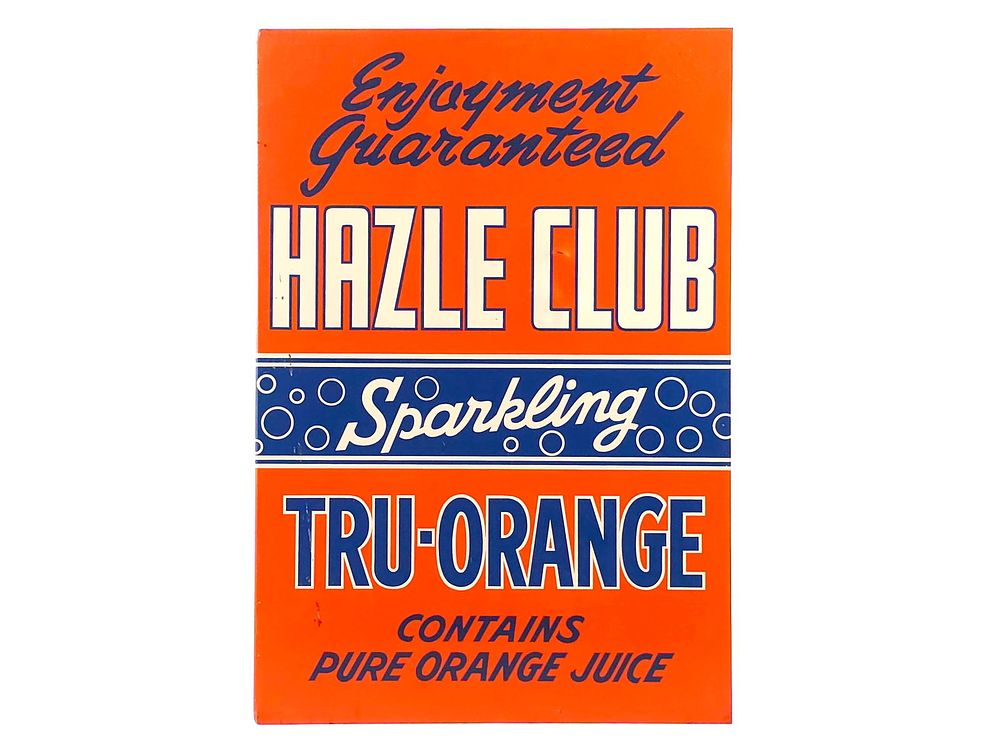 Lot 461: Hazel Club Tru-Orange Double-Sided Flange Sign