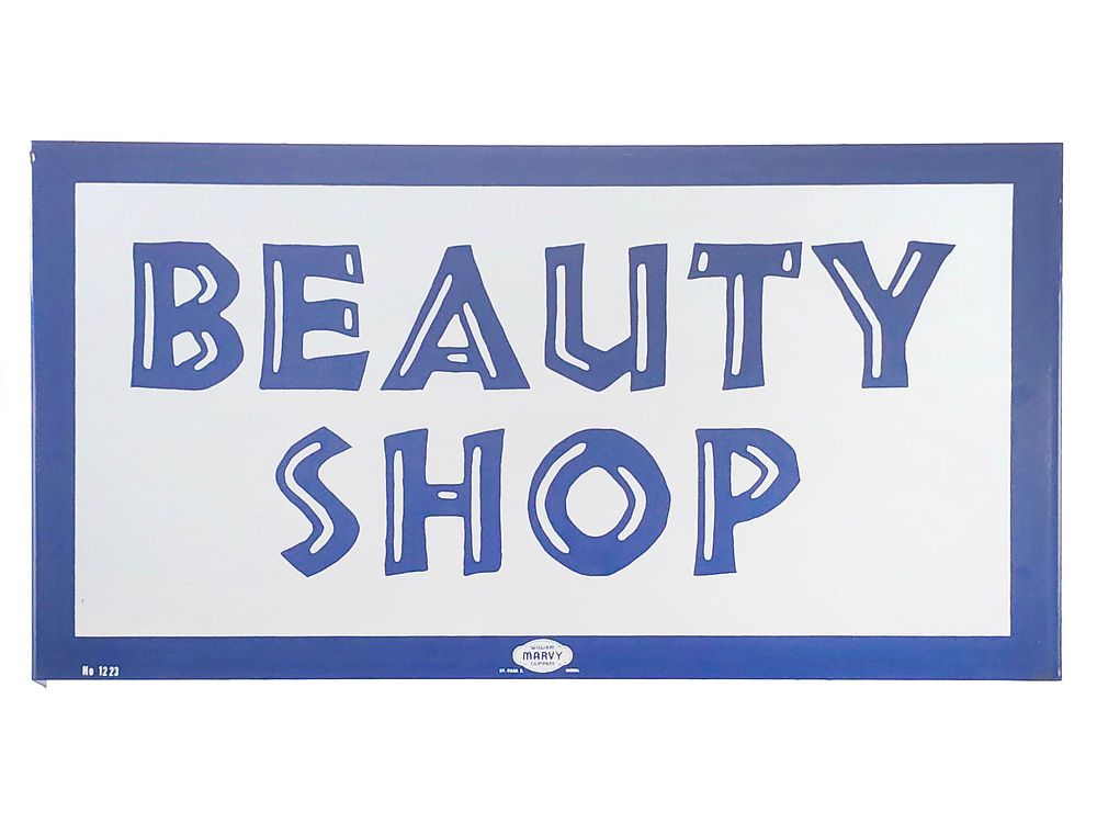 Lot 473: William Marvy Beauty Shop Double-Sided Flange Sign