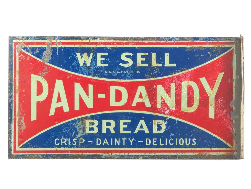 Lot 481: We Sell Pan-Dandy Bread Double-Sided Flange Sign
