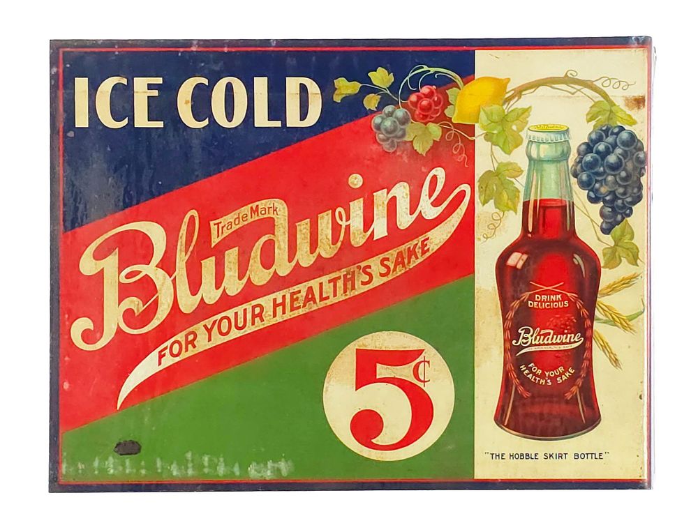 Lot 501: BludWine For Your Health's Sake Double-Sided Flange Sign