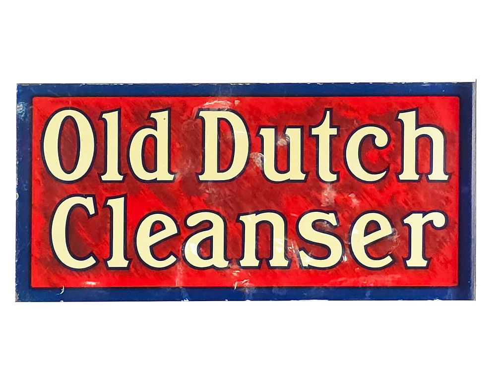 Lot 502: 1930s Old Dutch Cleanser Double-Sided Flange Sign