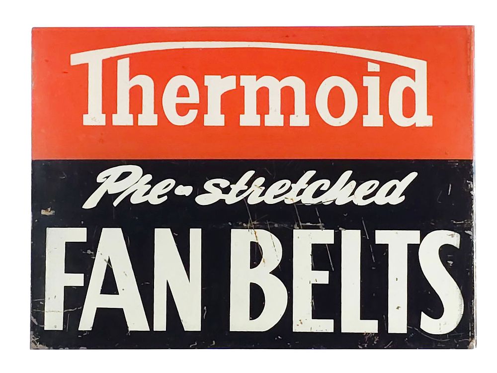 Lot 504: Thermoid Pre-Stretched Fan Belts Double-Sided Flange Sign