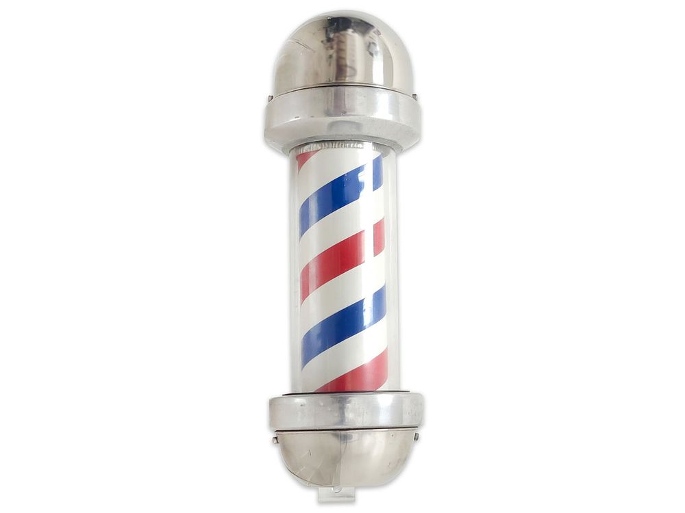 Lot 180D: 1950s William Marvy Co. Electric Rotating Barber Poll