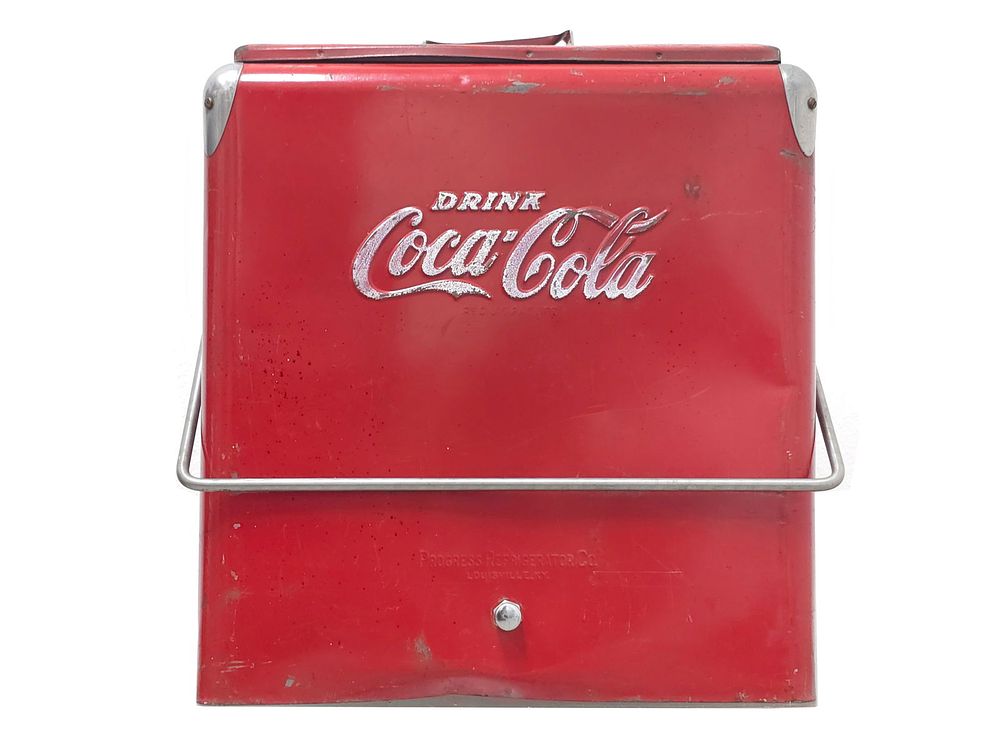 Lot 248: 1950s Coca-Cola Metal Cooler w/ Tray