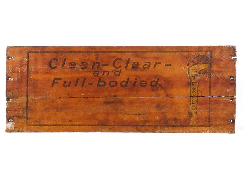 Lot 260: Texaco Wooden Crate Top