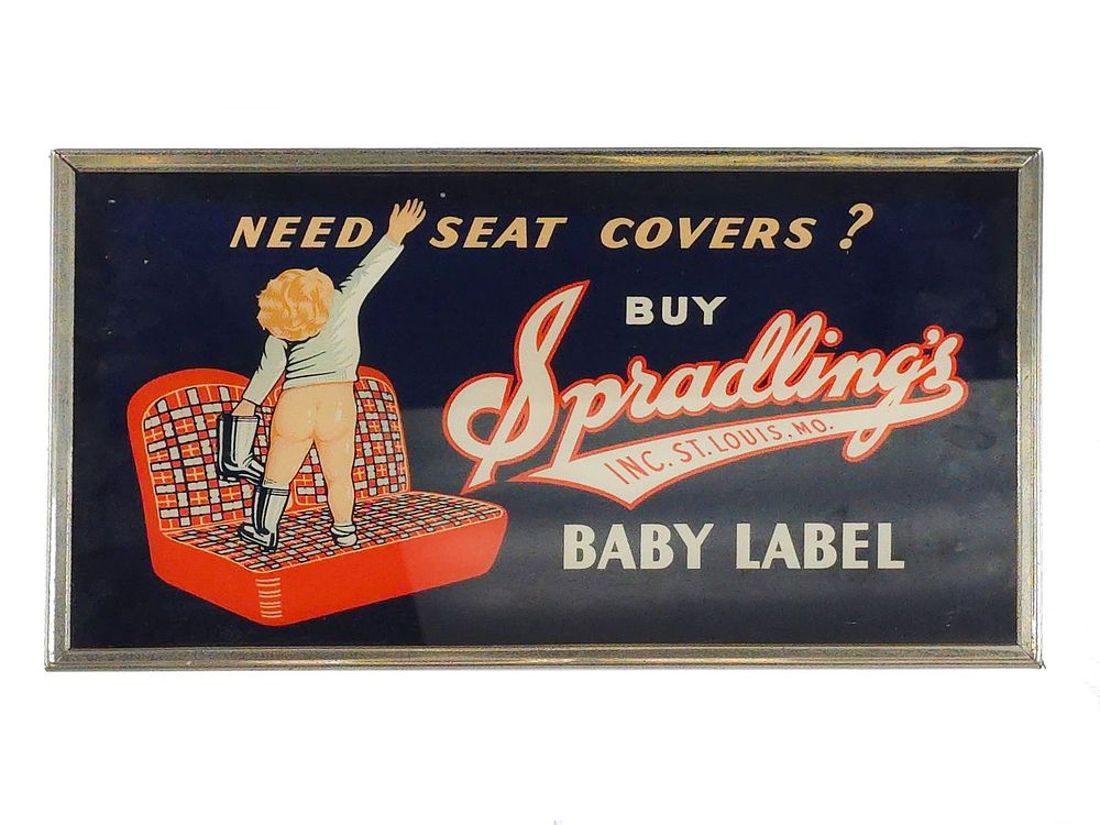 Lot 261: Spradling's Baby Label Electric Light-Up Sign