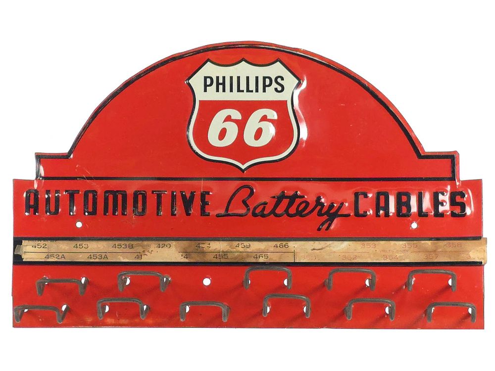 Lot 263: Phillips 66 Battery Cable Display Rack