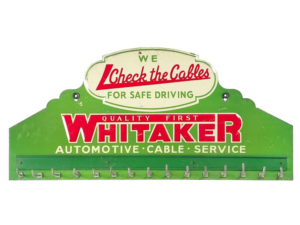 Lot 267: Whitaker Automotive Cable Services Wall Display