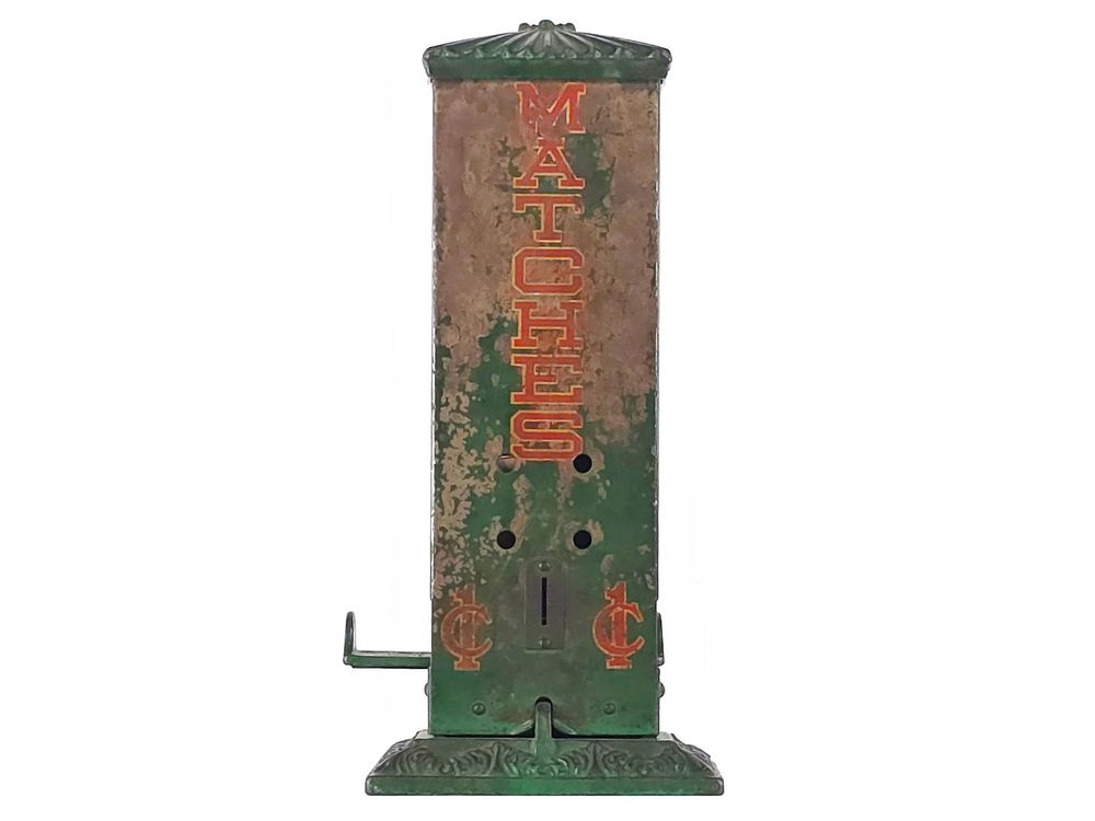 Lot 272: Mechanical Penny Match Box Dispenser
