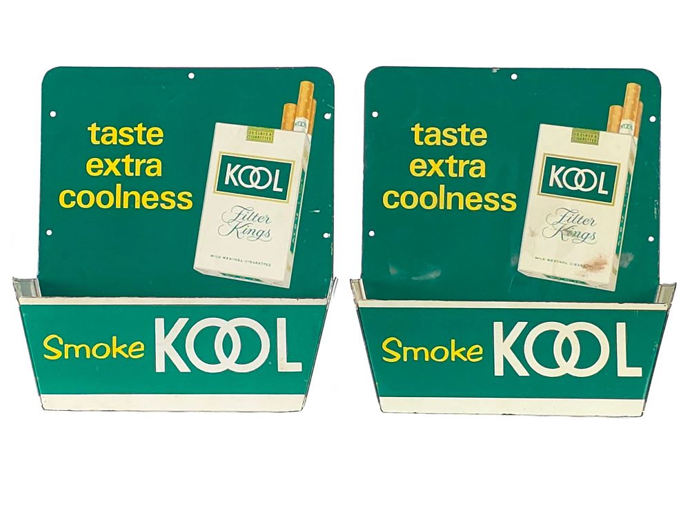 Lot 279: (2) Kool's Cigarettes Tin Counter Top Displays