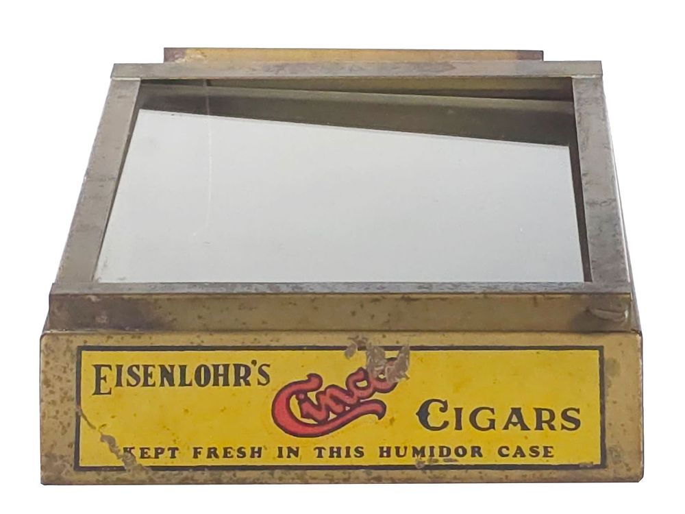 Lot 289: Eisenlohr's Cinco Cigar Glass Humidor Display Case
