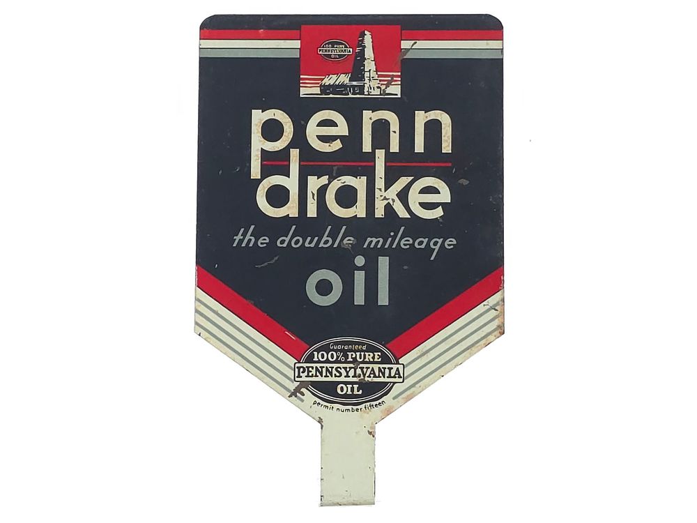 Lot 299: Penn Drake Oil Lubster Paddle DS Sign